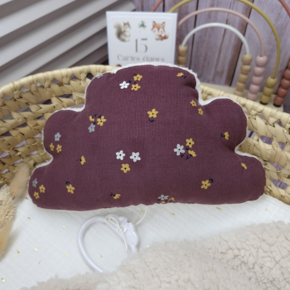 Coussin nuage petit format - musical