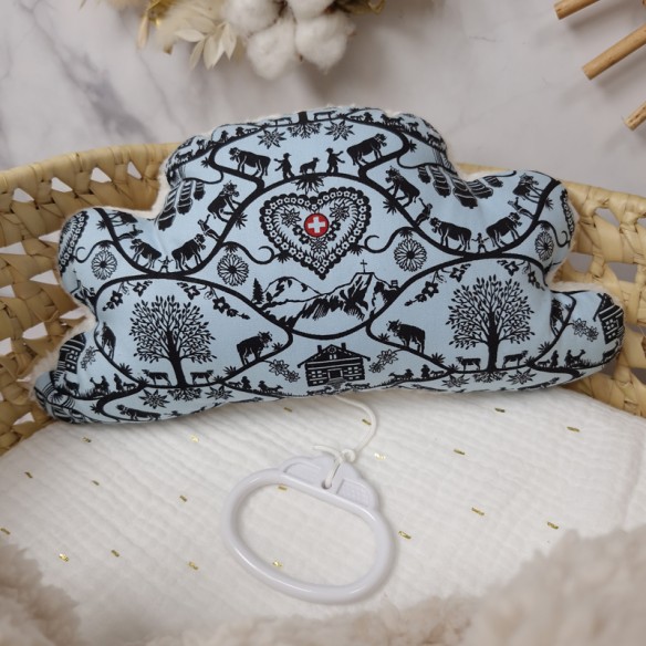 Coussin nuage petit format - musical