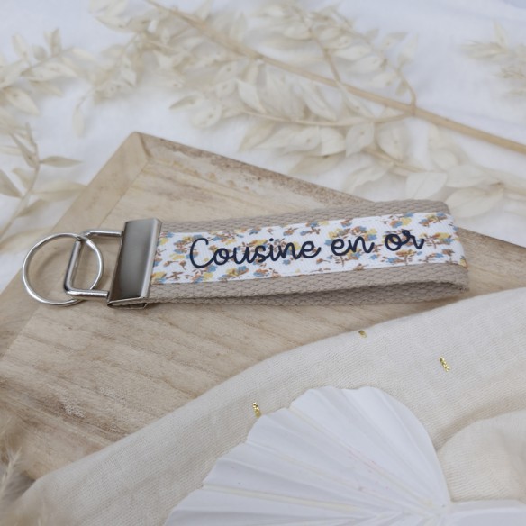porte-clés-cousine-or-idee-cadeau 2