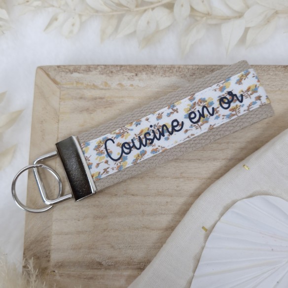 porte-clés-cousine-or-idee-cadeau