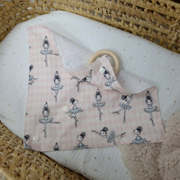 Doudou bébé - cadeau naissance - anneau dentition
