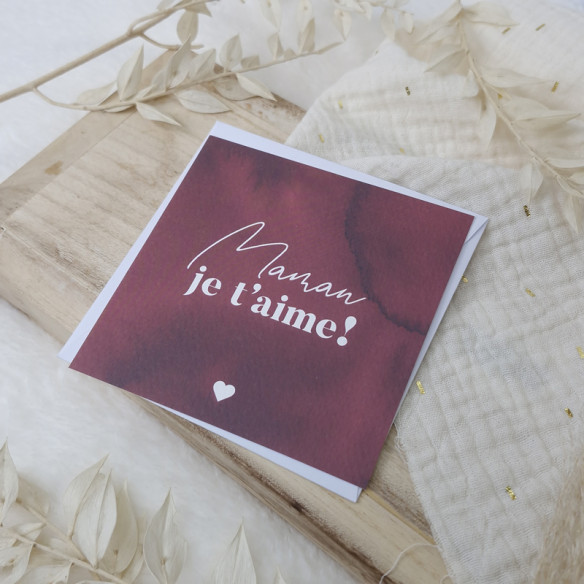 Carte de vœux "Maman je t'aime" 2
