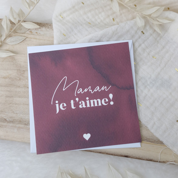 Carte de vœux "Maman je t'aime"