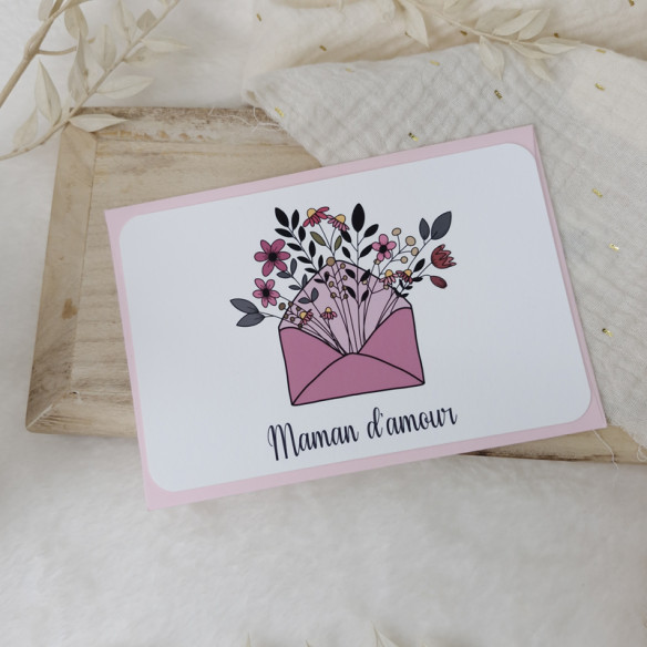 Carte de vœux "Maman d'amour"