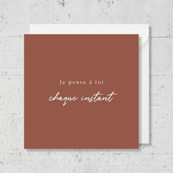 Carte de vœux "Je pense à toi"