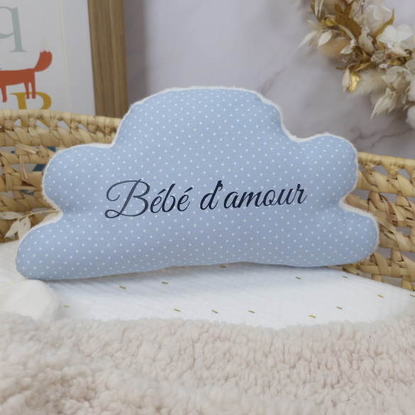 Coussin nuage petit format "Bébé d'amour"