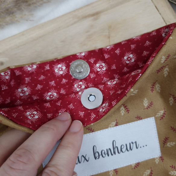 Pochette nomade citation "Doux bonheur..."