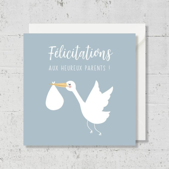 Carte de vœux "Félicitations aux heureux parents"