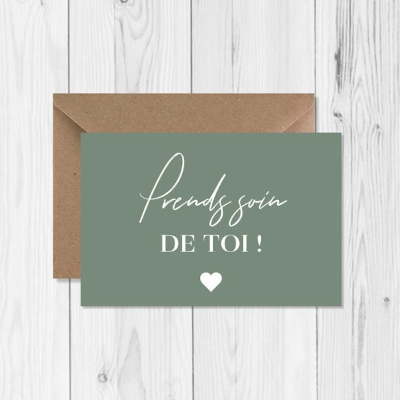 Carte de vœux "Prends soin de toi"