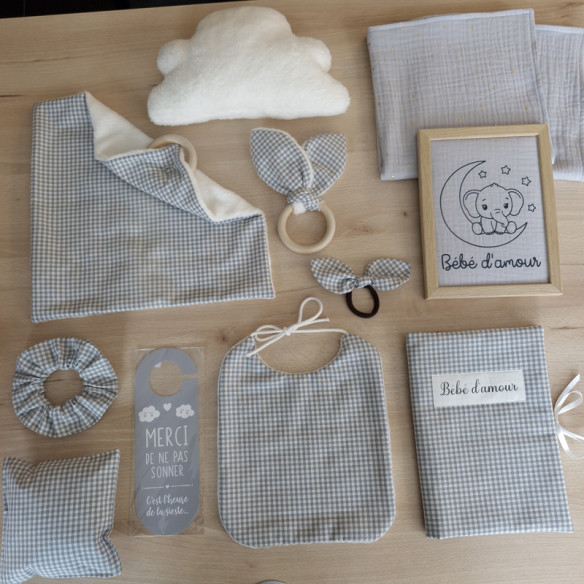 Bavoir bébé en tissu, arrière micro éponge ultra douce et absorbante