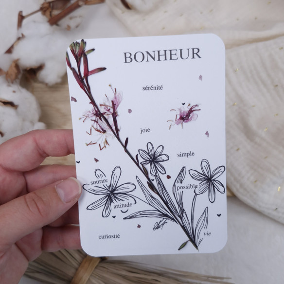 Carte citation  "Bonheur"