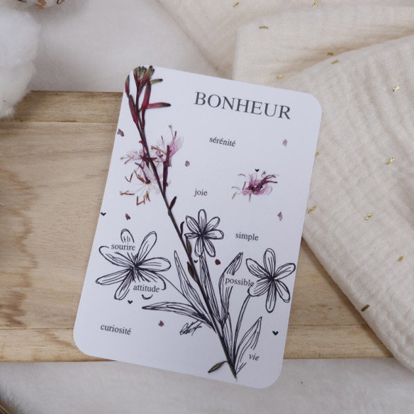 Carte citation  "Bonheur" 2