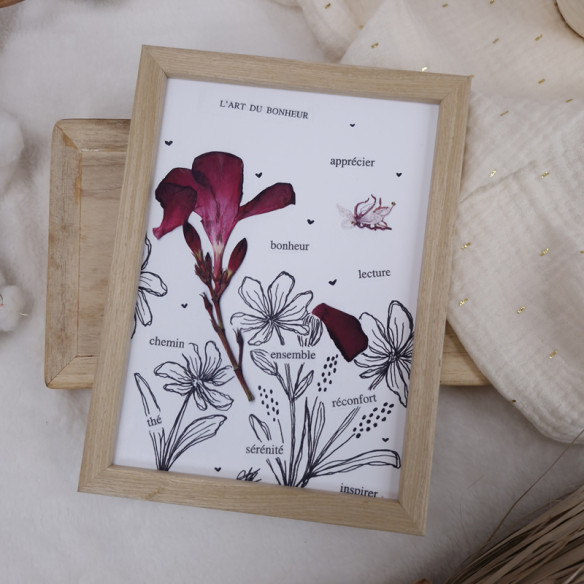 Cadre décoratif "Bonheur" 13x18cm