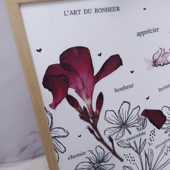 Cadre décoratif "L'art du bonheur" A4