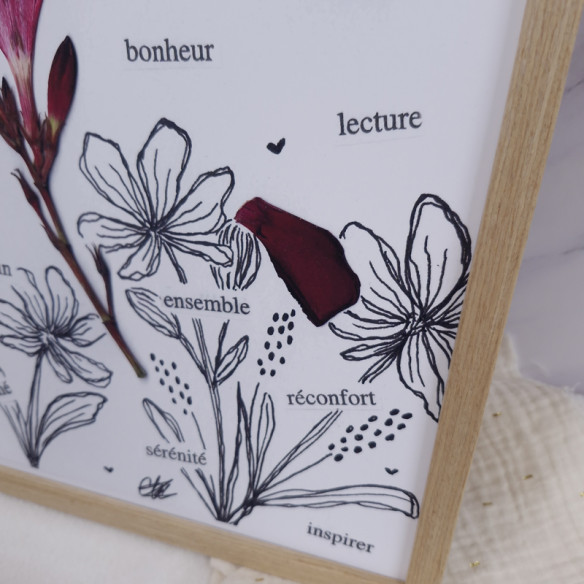 Cadre décoratif "L'art du bonheur" A4