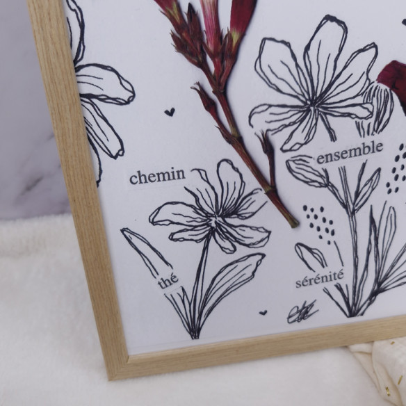 Cadre décoratif "L'art du bonheur" A4
