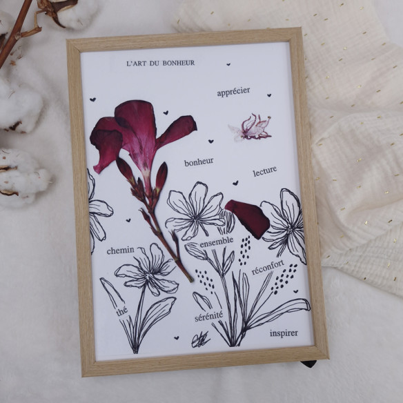 Cadre décoratif "L'art du bonheur" A4