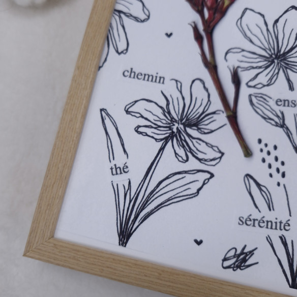 Cadre décoratif "L'art du bonheur" A4