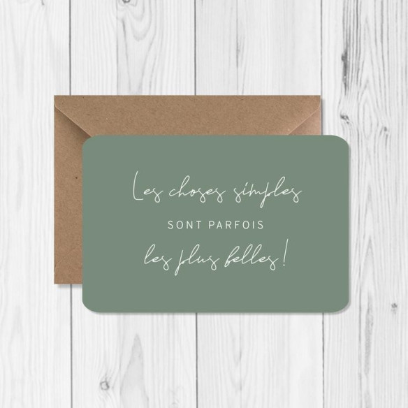 Carte de vœux "Les choses simples sont souvent les plus...