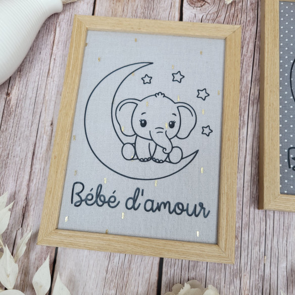 Cadre décoratif "stratus" éléphant