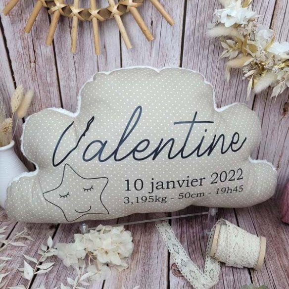 Coussin nuage grand format à personnaliser 2