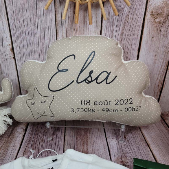 Coussin nuage grand format à personnaliser
