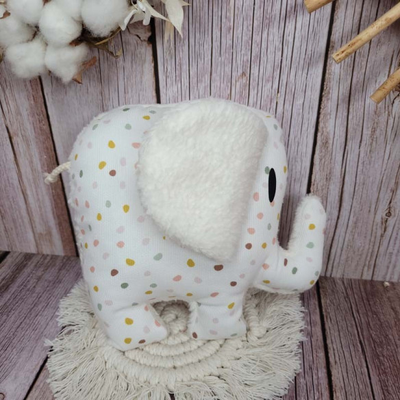 Doudou éléphant "confettis"