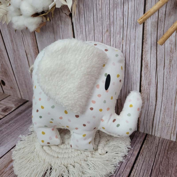 Doudou éléphant "confettis"