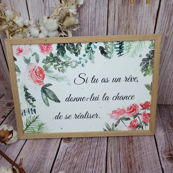Cadre citation "Si tu as un rêve..."