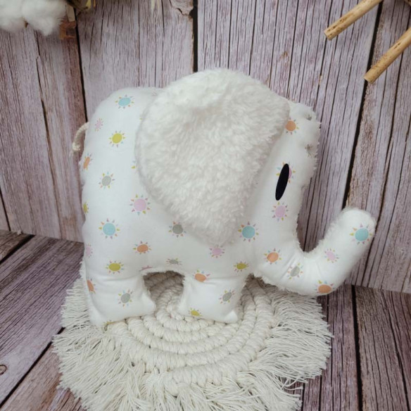 Doudou éléphant "petits soleils"