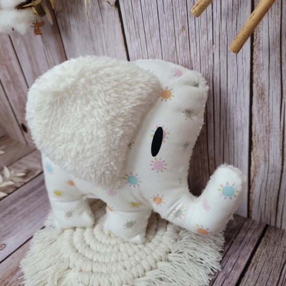 Doudou éléphant "petits soleils"