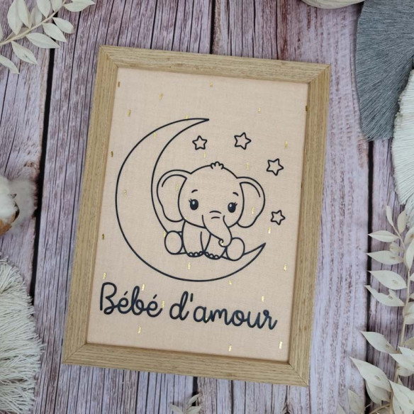 Cadre décoratif "suzy" éléphant