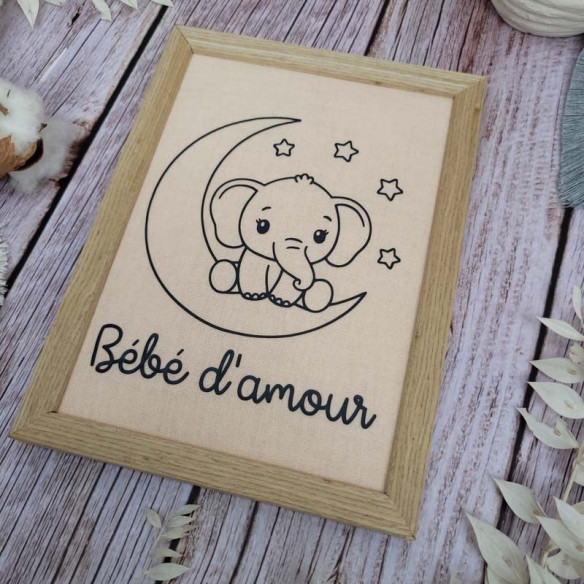 Cadre décoratif "lizy" éléphant 2