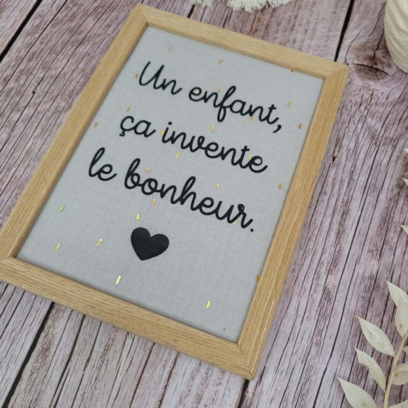 Cadre décoratif "stratus" un enfant ça invente le bonheur 2