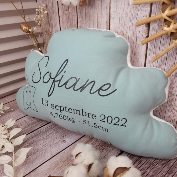 Coussin nuage grand format à personnaliser