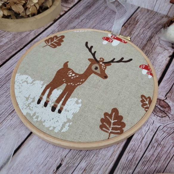Tambour décoratif "cerf d'automne" 2