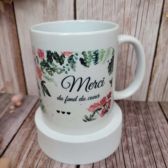 Tasse "Merci du fond du coeur"