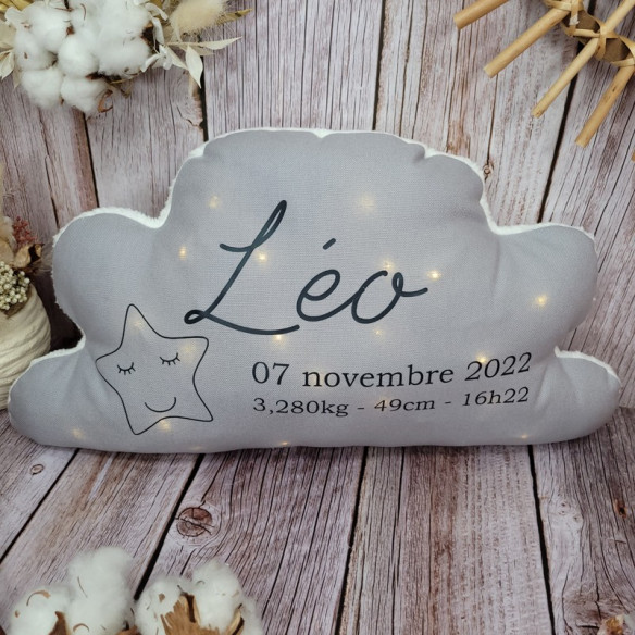 Coussin nuage grand format à personnaliser