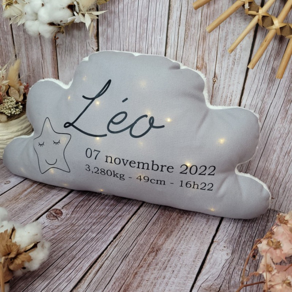 Coussin nuage grand format à personnaliser