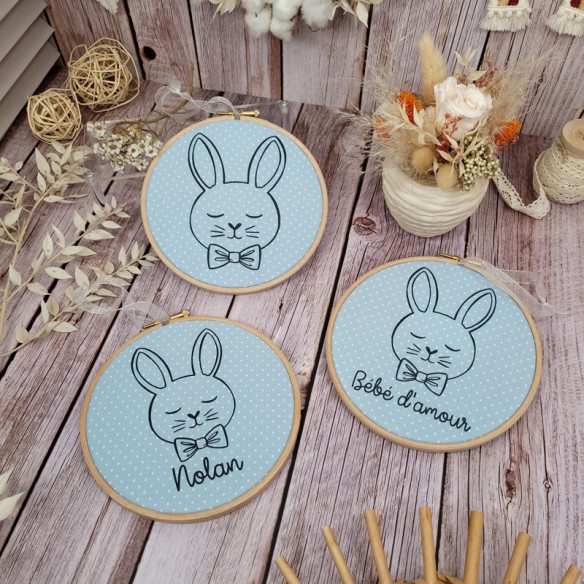 Tambour décoratif "lapin" justin Bébé d'amour