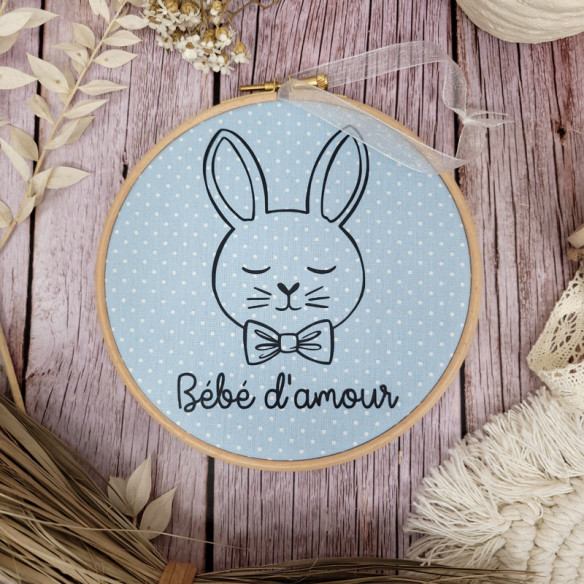 Tambour décoratif "lapin" justin Bébé d'amour