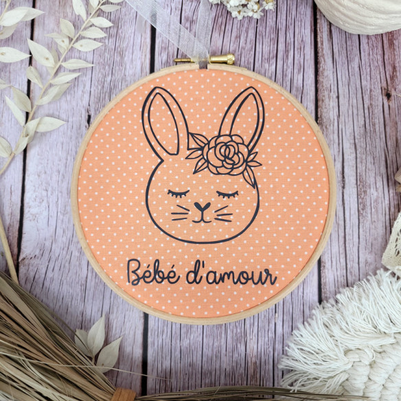 Tambour décoratif "lapin" lola Bébé d'amour