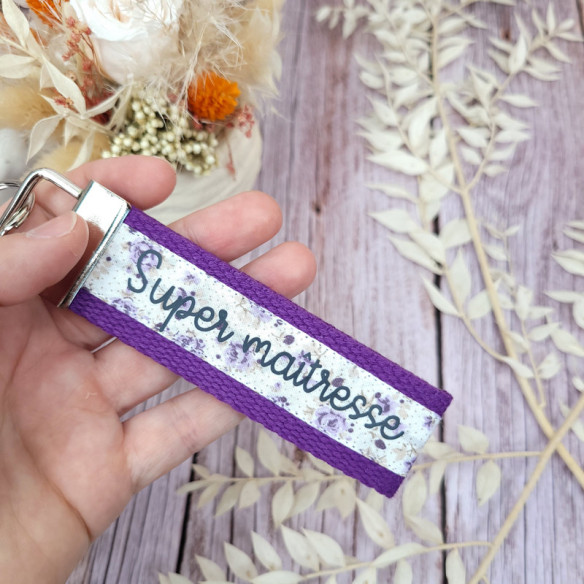 Porte-clés "Super maîtresse"