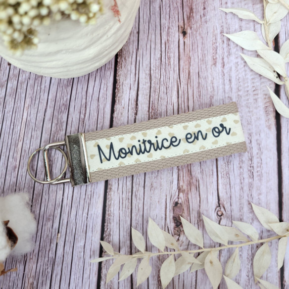 Porte-clés "Monitrice en or"