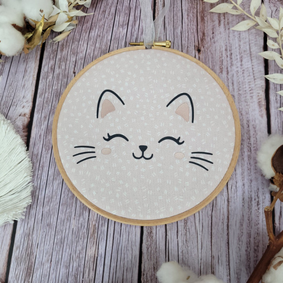 Tambour décoratif "petit chat"