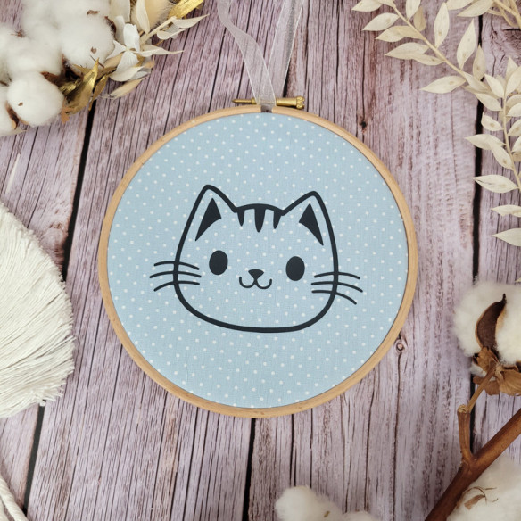 Tambour décoratif "petit chat"