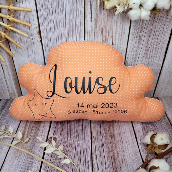 Coussin nuage grand format à personnaliser