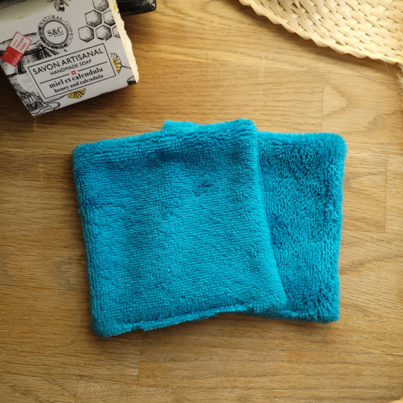 Lingettes lavables "azur"
