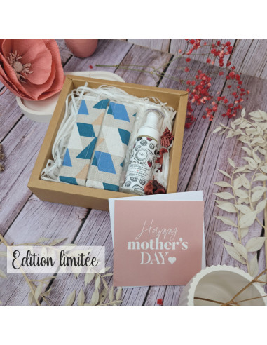 Coffret cadeau pour une maman d'amour + carte de vœux
