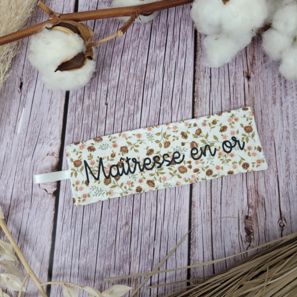 Marque-page "Maîtresse en or"